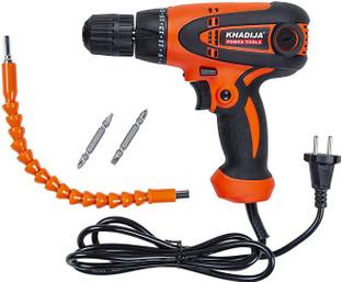 Khadija 4 inch 10mm Drill machine With 5pcs Bits Pistol Grip Drill