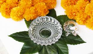 BECKON VENTURE Handcrafted Decorative Glass Crystal Turtle Set Tortoise for Good Luck Decorative Showpiece  -  9 cm