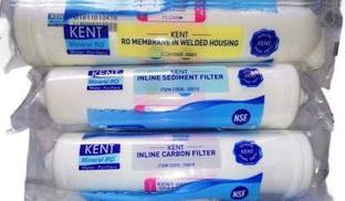 KENT by KENT ervice Kit Membrane + Inline Carbon Filter + Sediment Filter RO UV UF Mineral Solid Filter Cartridge (0.5, Pack of 3) Solid Filter Cartridge