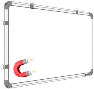 YAJNAS 2x3 feet Magnetic White Board, Dry Erase Premium Melamine Magnetic White Board for coaching (60 X 90 cm, Pack of 1 item) White board