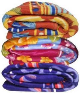 SQRJOY Printed Single Fleece Blanket for  Mild Winter
