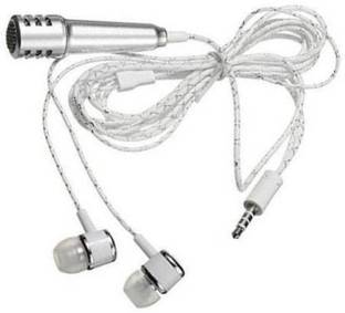 Clairbell HFJ_723V_ Karaoke Singing Microphone Metal Sing Mic for Phone, for Computer, for PC Audio Cable with Stereo Earphone Compatible with all smart & IOS devices Microphone