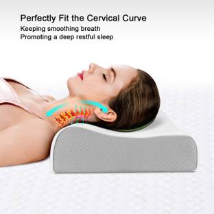 manshav Memory Foam Solid Orthopaedic Pillow Pack of 1