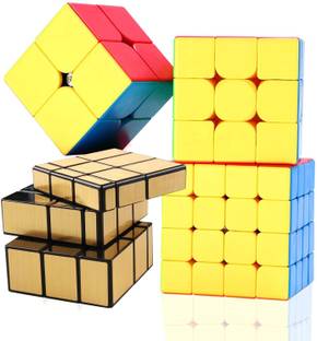 Authfort Cube Set, 3x3x3 Combo pack of 4 4 Pieces