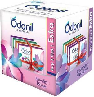 Odonil Air Freshener (Mystic Rose,Lavender Meadows,Jasmine Mist,Orchid Dew) Blocks Air Freshner ( Mystic Rose,Lavender Meadows,Jasmine Mist,Orchid Dew )