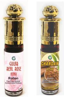 gargi creation Combo of real rose attar & chandan attar floral attar pack of 12 ml. Floral Attar