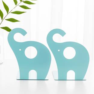 oddpod Elephant Office & Home Shelf 7" Blue Iron Book End