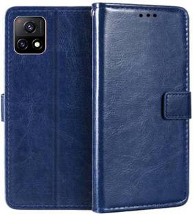 RK Seller Flip Cover for vivo Y72 5G PU Leather Vintage Case with Card Holder and Magnetic Stand