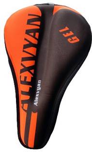 AlexVyan Orange & Black Bicycle Soft Gel Saddle Cover (11*7.5 Inch) Cushion Pad City Cycle Bicycle Seat Cover, Saddle Cover Free Size