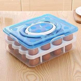 Onprix Plastic Kitchen Double Layer 32 Eggs Carrier Refrigerator Kitchen Storage Box Plastic Egg Separator