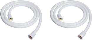 KYOTO PVC Plastic Nut 18" (inch) Connection Pipe Hot & Cold Water Supply Connection Pipe for Wash Basin, Kitchen, Geyser Toilet Accessories for Bathroom (PACK OF 2) Faucet Set