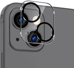 ELEF Back Camera Lens Glass Protector for Apple iPhone 13 Anti Glare Edge to Edge Protection Inbuilt Camera Black Ring with Flash Cut