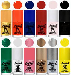 Fashion Bar Neon Nail Polish Combo 07 Multicolor