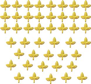 Epoojacart Pack of 51 Gold-Coated Bilva Patralu- Beal Leaf's for pooja- Gold Beal Leaves Gold Plated