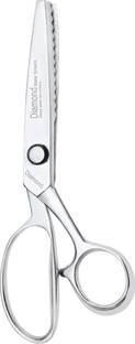 DIAMOND MASTER Full Chrome Zig Zag Scissors for Barber Hair Cutting Salon Scissors 8" inches Full Chrome Zig Zag Scissors