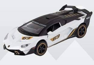 Galactic New 1:32 Alloy Metal Lamborghini Aventador SV Car Diecast Model Car Toy for Children Gift - Black(Send for Gift) ( 4 color Available 1 color Sending)