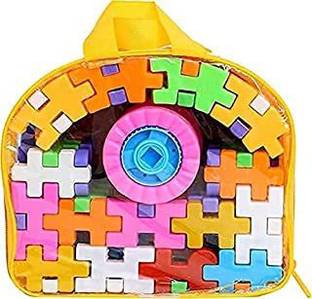 Shyam Creation Educational and Learning Puzzle Blocks Tablet Cube Alphabet and Numerical Toy Best Gift for Kids Multicolored (Building Blocks 50)