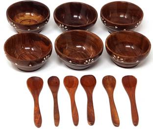 DESI KARIGAR Wooden Soup Bowl