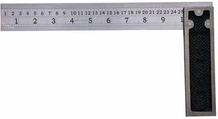 SQUARO ONLINE STORE 90 Degrees Stainless Steel Try Square Scale Ruler Measurement Tool Right Angel Ruler Tri-Square