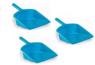 Homix Plastic Unbreakable Dustpan | Dust Collector Pan for Home , Kitchen , office and Indoor & Outdoor, Multipurpose Use(Pack of 3) Blue Plastic Dustpan