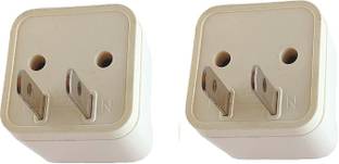 MyJerry Universal Adapter for India to USA, Japan, Canada, Philippines Travel Conversion Plug (Pack of 2) Two Pin Plug