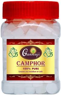 Gannuji Camphor [100 Gram] Pure Holy & Spiritual Pooja Karpuram Tablet Jaar