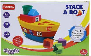FUNSKOOL STACK A BOAT, CREATIVE, EDUCATIONAL , STACKING TOY, SHAPE SORTER , GREAT GIFT FOR KIDS , PULL ALONG TOY