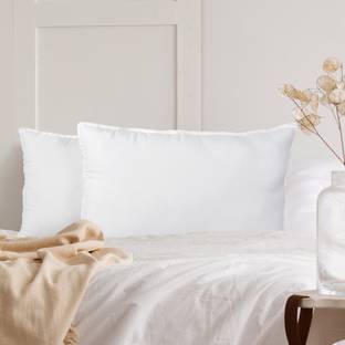 TRIDENT Polyester Fibre Sleeping Pillow Pack of 2 Solid