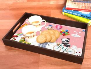 BPDESIGNSOLUTION Cartoon Vinyl Printing Serving Tray for Kitchen serveware Coffee Tray Table Tray Size 15x9.5x1.85 inch Tray