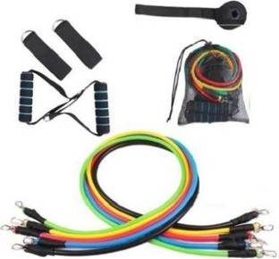 GJSHOP Resistance Bands 5 unit Set for Exercise, Stretching and Workout Toning Tube Kit Fitness Accessory Kit Kit