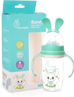 R for Rabbit Rabbit Bunny Baby Spout Sippy Cup Bottle 240 ML Soft Silicon Spout for Baby | Kids of 6 Months +