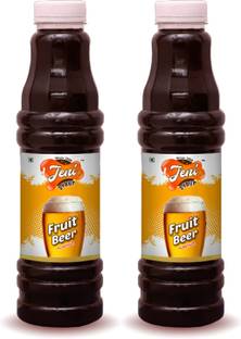 jeni Sharbat & Soda Pack of 2 Flavors - Fruit Beer /Non-Fruit Sharbats Synthetic Syrup Combo/Gift Pack/Summer Combo [700 ml each] [700 ml, 700 ml, Pack of 2] Fruit Beer Sharbat
