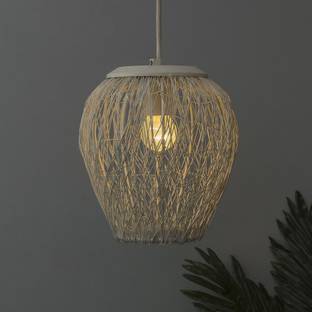 Homesake Hanging White Steel Wire Mesh Pendant, hanging light, lamp Pendant Lamp Ceiling Lamp