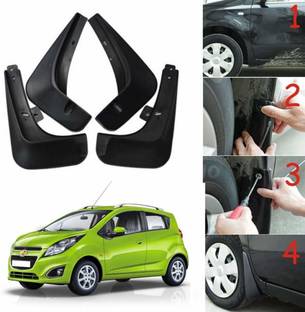 Firstchoice Front Mud Guard, Rear Mud Guard For Chevrolet Beat 2014, 2015, 2016