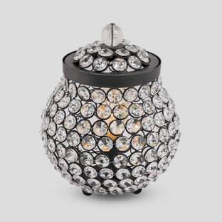 Homesake Cauldron of Light, 192 Black Crystal Lamp, Decorative Table lamp Table Lamp
