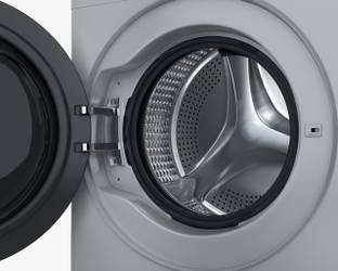 Haier 8 kg Fully Automatic Front Load Washing Machine Silver