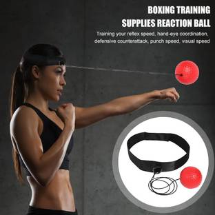 LOVOCAL Ball Reflex Speed Training with Headband Boxing Hand Eye Coordination Speed Striking Pad