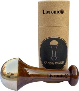 Livronic kansa wand face (small) BRONZE SIZE - 4.5 CM/bronze Foot Massager With Wooden Handle For Detoxification And Deep Relaxation (4.5, Natural) kansa wand face (small) BRONZE SIZE - 4.5 CM/bronze Foot Massager With Wooden Handle For Detoxification And Deep Relaxation (4.5, Natural) Massager