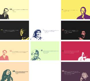 Motivational Wall Posters and Inspirational Quotes for Office, Home and gym, (Steve Jobs, Bill Gates, Abdul kalam, Walt Disney, Muhammad ali, Mahatma Gandhi and More) (Pack of 10) (A4 -Size) Paper Print