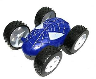 NV12 COLLECTIONS Spider Double Sided Roll Back Car Toy for Kids-Multicolor- 1Pcs (Blue)