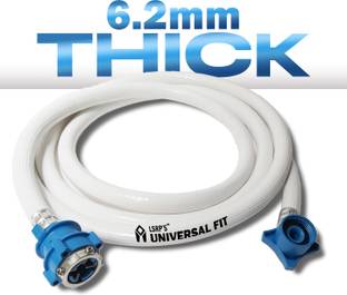 LSRP's Universal Fit (Rarest Quality 6.2mm Thick) 3 Meter Flexible PVC Washing Machine Water Inlet/Inflow Hose Pipe with Tap Adapters/Connectors for Front & Top Load Fully Automatic Washing Machines Washing Machine Inlet Hose