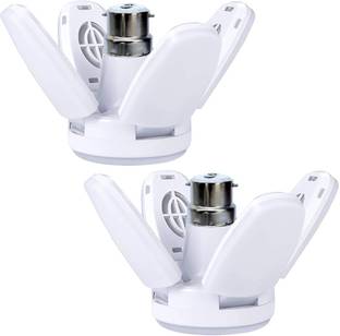 Make Ur Wish Foldable LED Blade Light Fan Bulb Adjustable Angle Pack of 2 Pendants Ceiling Lamp