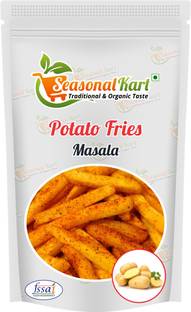 Seasonal Kart Organic Thin Crispy Potato French Fries Chips Masala Ready to Eat |Homemade Potato Fries Chips Chips