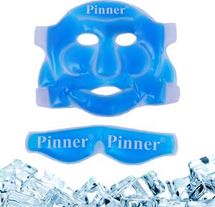 PINNER Face Mask with Cooling Gel Suitable for All Skin + Relaxing Ice Cool Eye Mask for Men Women Boys Girls - (Blue)