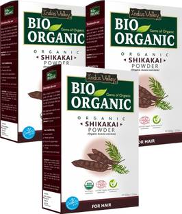 Indus Valley Bio Organic 100% Herbal Shikakai Powder - Pack of 3
