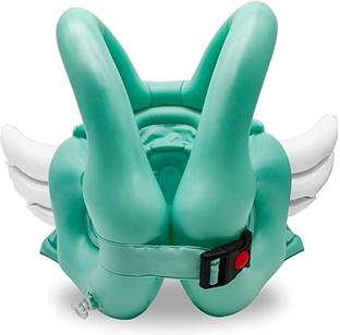 Breewell Angel Swim Vest Portable Inflatable Jackets Pool Floats Swimming Ring with Adjustable Safety Buckle Double Surround Air Bag | Multi Color | M Size Swim Floatation Belt