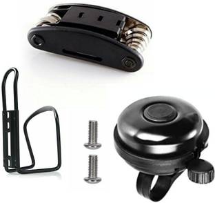 FASTPED Bicycle Repair ToolKit, Cycling Handlebar Bell and Cycle Water Bottle Cage(Combo) Bicycle Bottle Holder