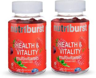 Nutriburst Health & Vitality Multivitamin Gummies to Boost Energy Metabolism (Sugar-free)
