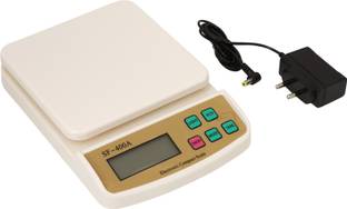 CHHOKRA Electronic Digital 1Gram-10 Kg Weight Scale Lcd Kitchen Weight Scale Machine Measure for measuring fruits,shop,Food,Vegetable,vajan,offer,kata,weight machine Weighing Scale for grocery,kata,taraju,shop,computer kata,tarazu,jewellery,sabzi, Weighing scale (White) (adaptor included) Weighing Scale