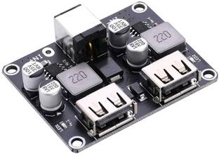 xcluma 12V 24V to QC3.0 Fast Charge Dual USB Charging Board Step-Down Module Electronic Components Electronic Hobby Kit